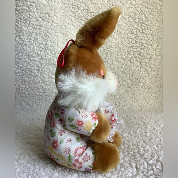 Vintage Bunny Rabbit Plush Pyjamas & Night Cap Stuffed Animal Toy - Picture 7 of 8